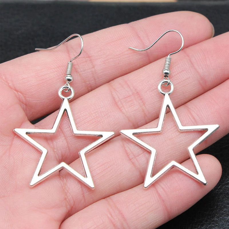 Women's Hollow Out Big Five-pointed Star Simple Fashion Rings
