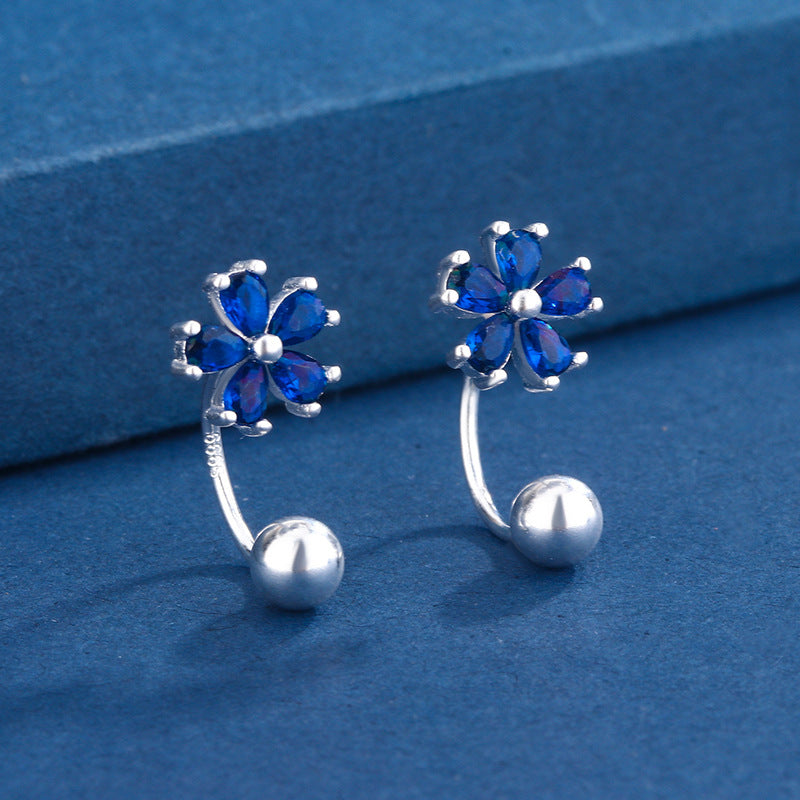 Women's Blue Diamond For Light Luxury Minority Design Stud Earrings