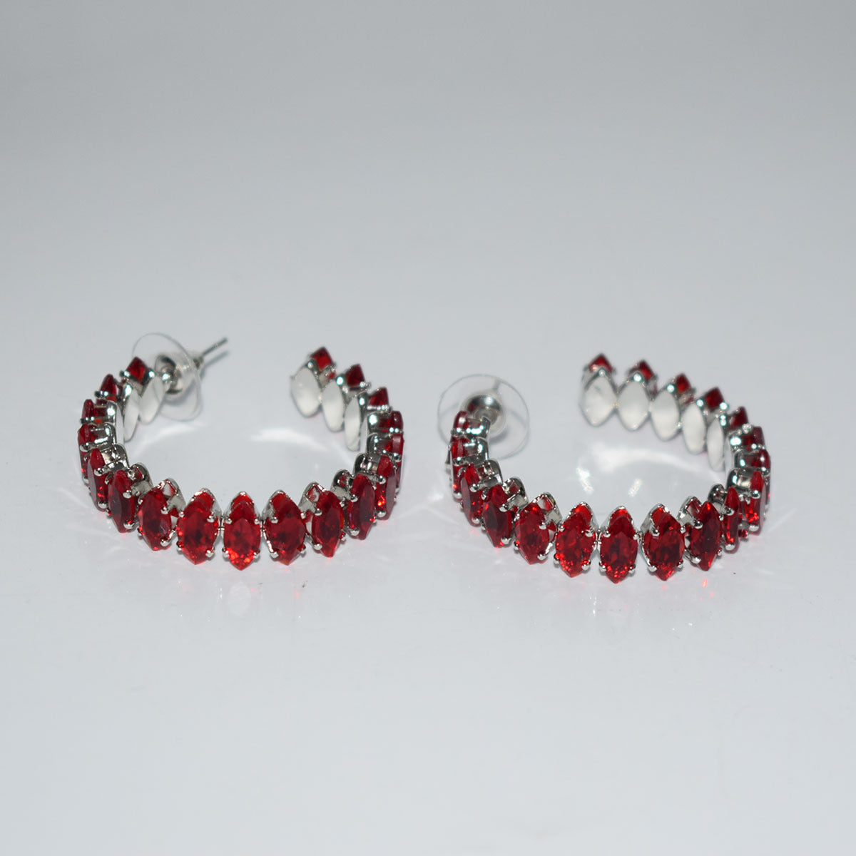 Women's Full Zircon Collar Hand Ear Three-piece Oval Jewelry Set