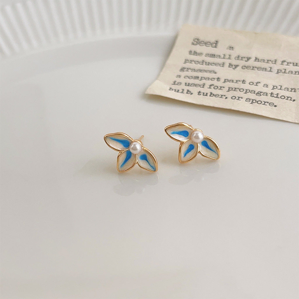 Sea Salt Blue Female Fashion Personality High Rings