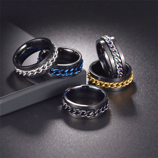 Cool Titanium Steel Couple High Quality Rings