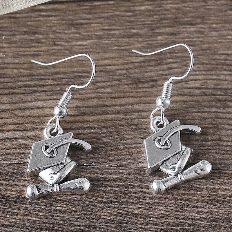 Flower Female Personality Creative Bouquet Drop Oil Earrings