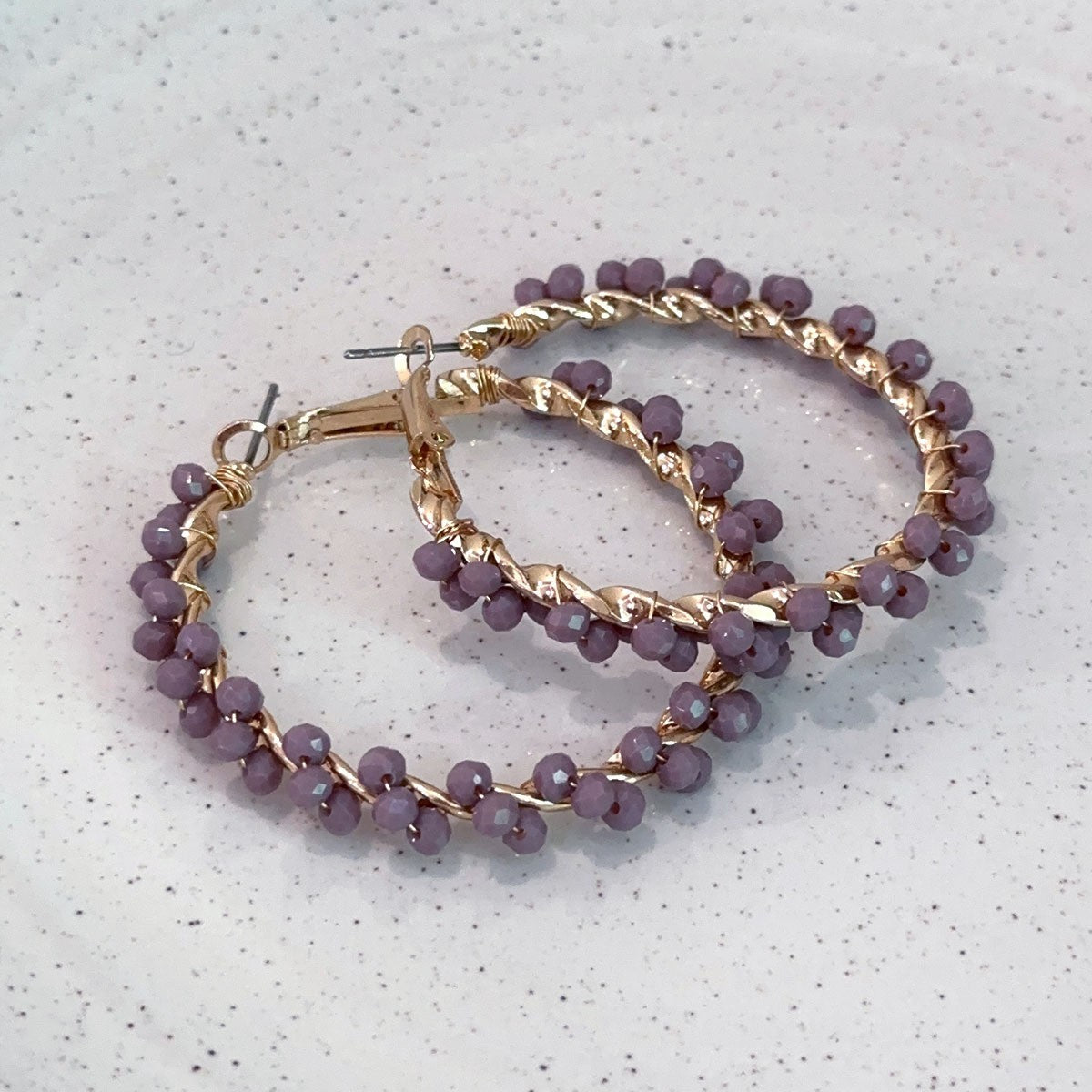 Drop-shaped Handmade Woven Crystal Beaded Bohemian Earrings