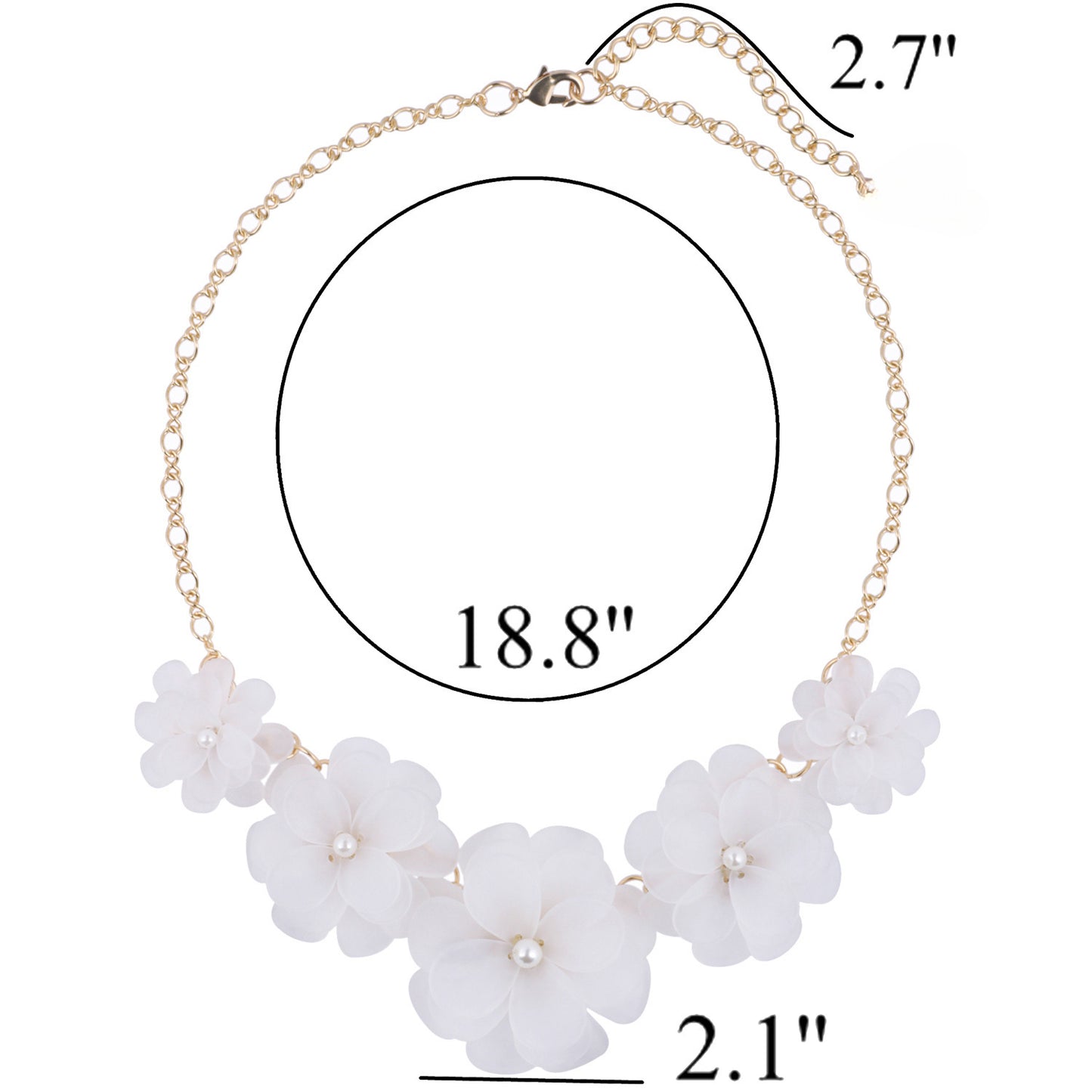 Platinum Card Fashion Personality Acrylic Five Flower Choker Pendants