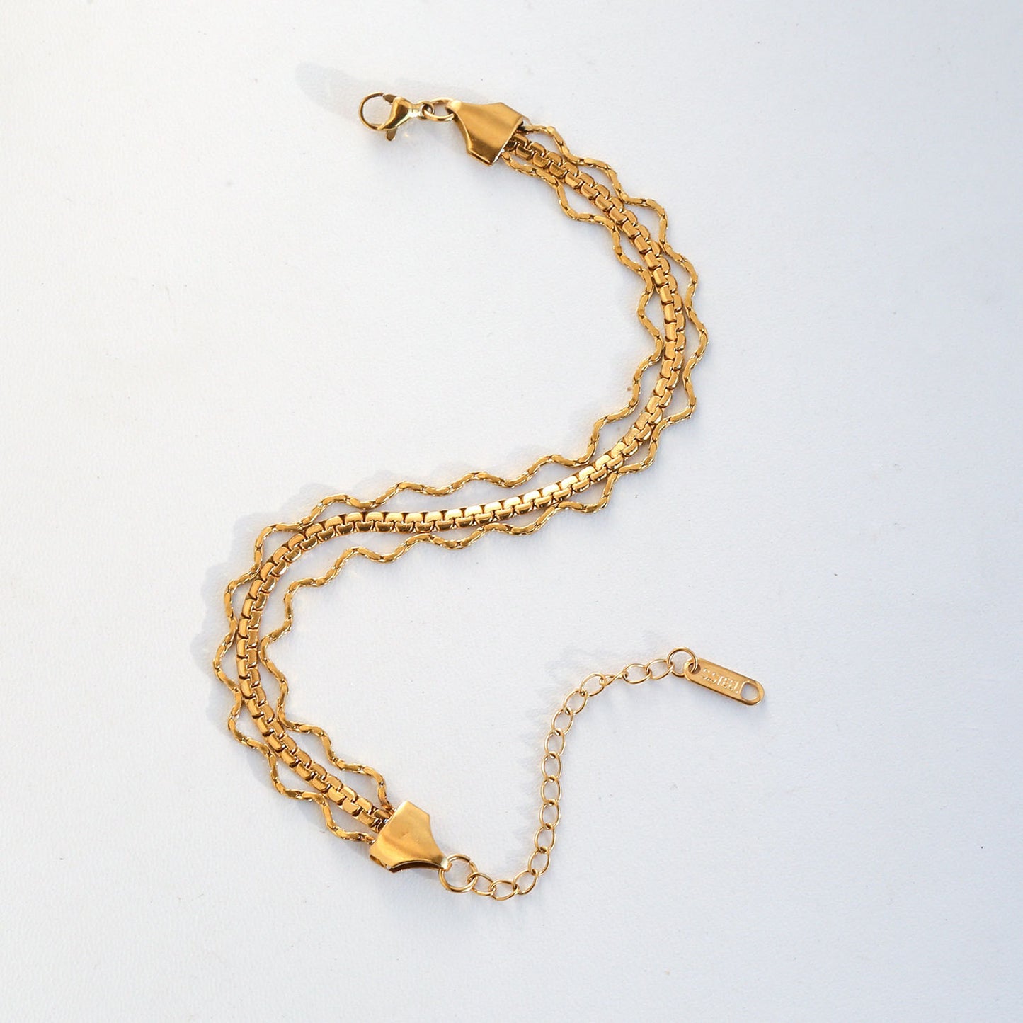 Fashion Personalized Stainless Steel Chain Button Bracelets
