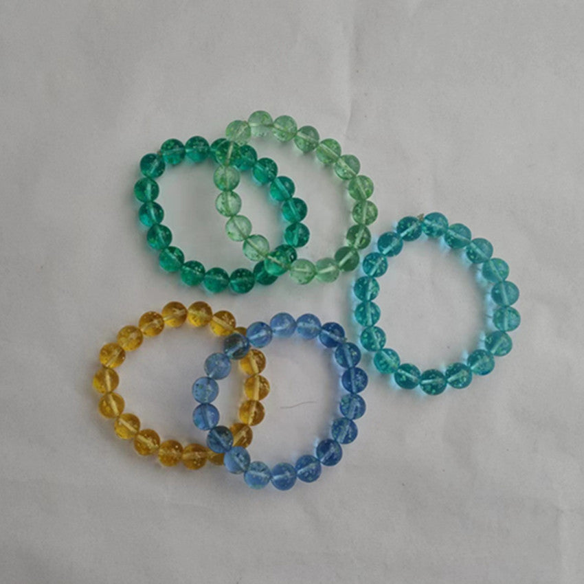 Luminous Stars Glass Bead Transparent Crystal Bracelet