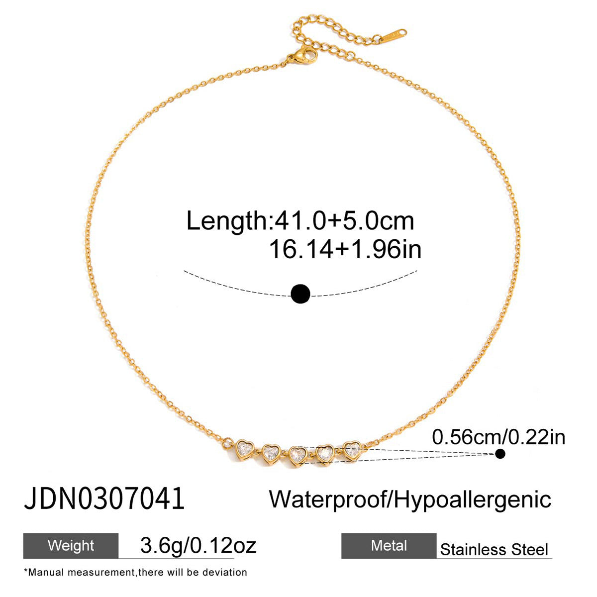 Holiday Titanium Steel Color Zircon Light Luxury Minority Clavicle Necklace