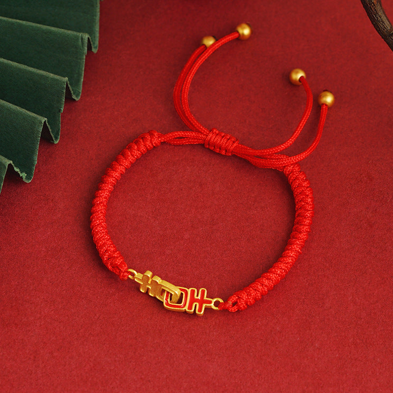 Women's Chinese Style Bamboo Joint Placer Gold Bracelets