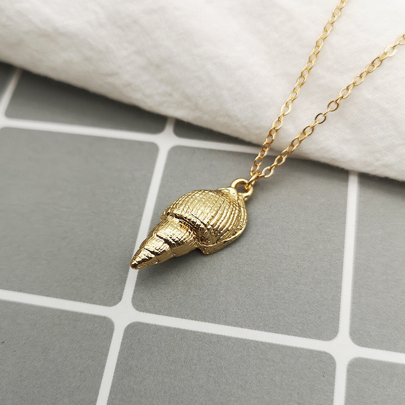 Summer Alloy Shell Exaggerated Personalized Marine Necklace
