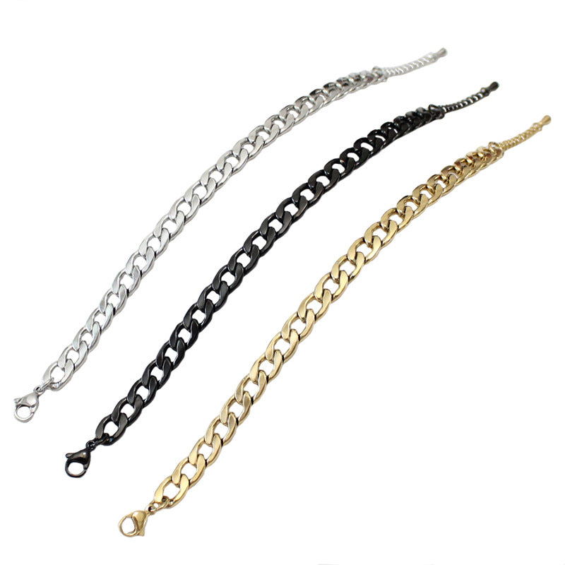 Stylish Good Texture Thick Chain Type Bracelets