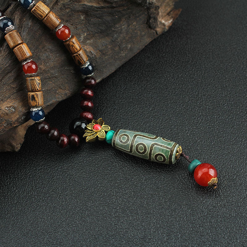 Women's & Men's Style Sweater Wooden Prayer Beads Simple Necklaces