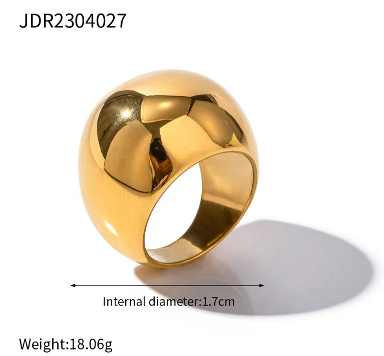 High-grade Simple Gold Steel Series Stainless Rings