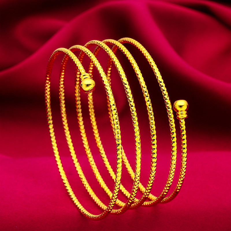 Women's Vietnam Placer Gold Bead Fashion Alluvial Jewelry Set