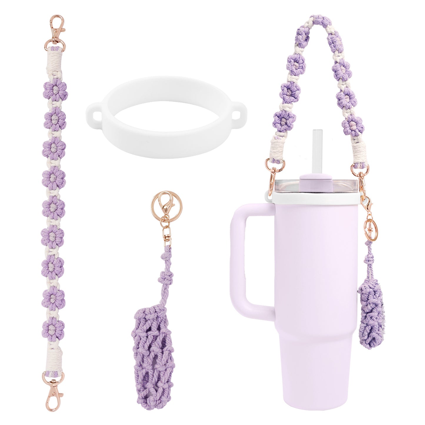 Women's Water Cup Lanyard Rope Handle Hand-woven Hanging Ornaments