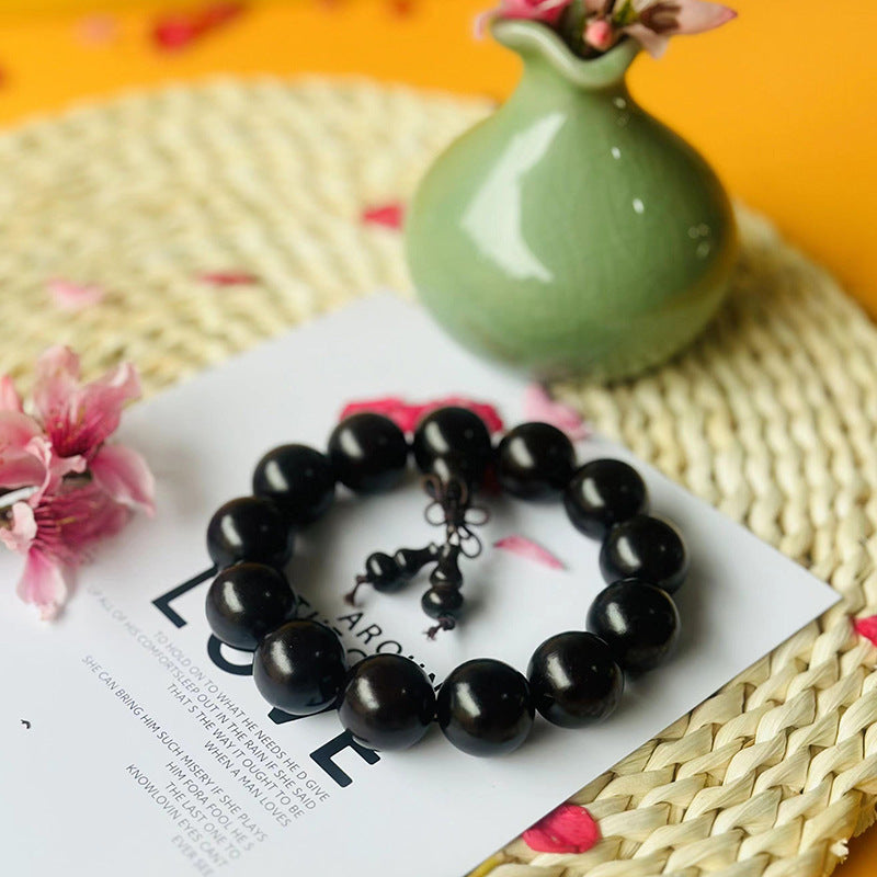 Ebony Beads African Purple Sandalwood Wooden Rosewood Crafts Buddha Bracelets