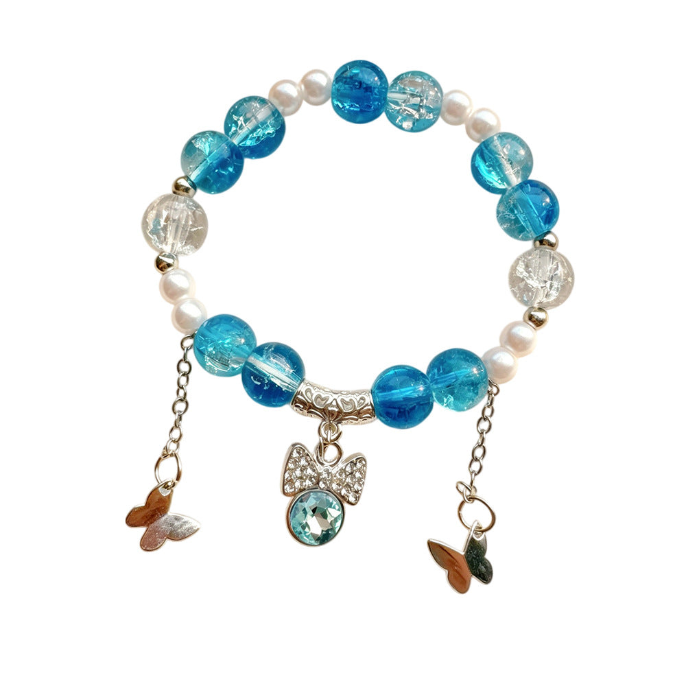 Glass Female Crystal Bow Cultural Creative Scenic Spot Bracelets