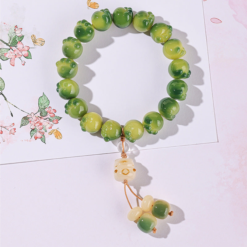 Pear Vortex Carving Cat's Paw Bodhi Pliable Bracelets