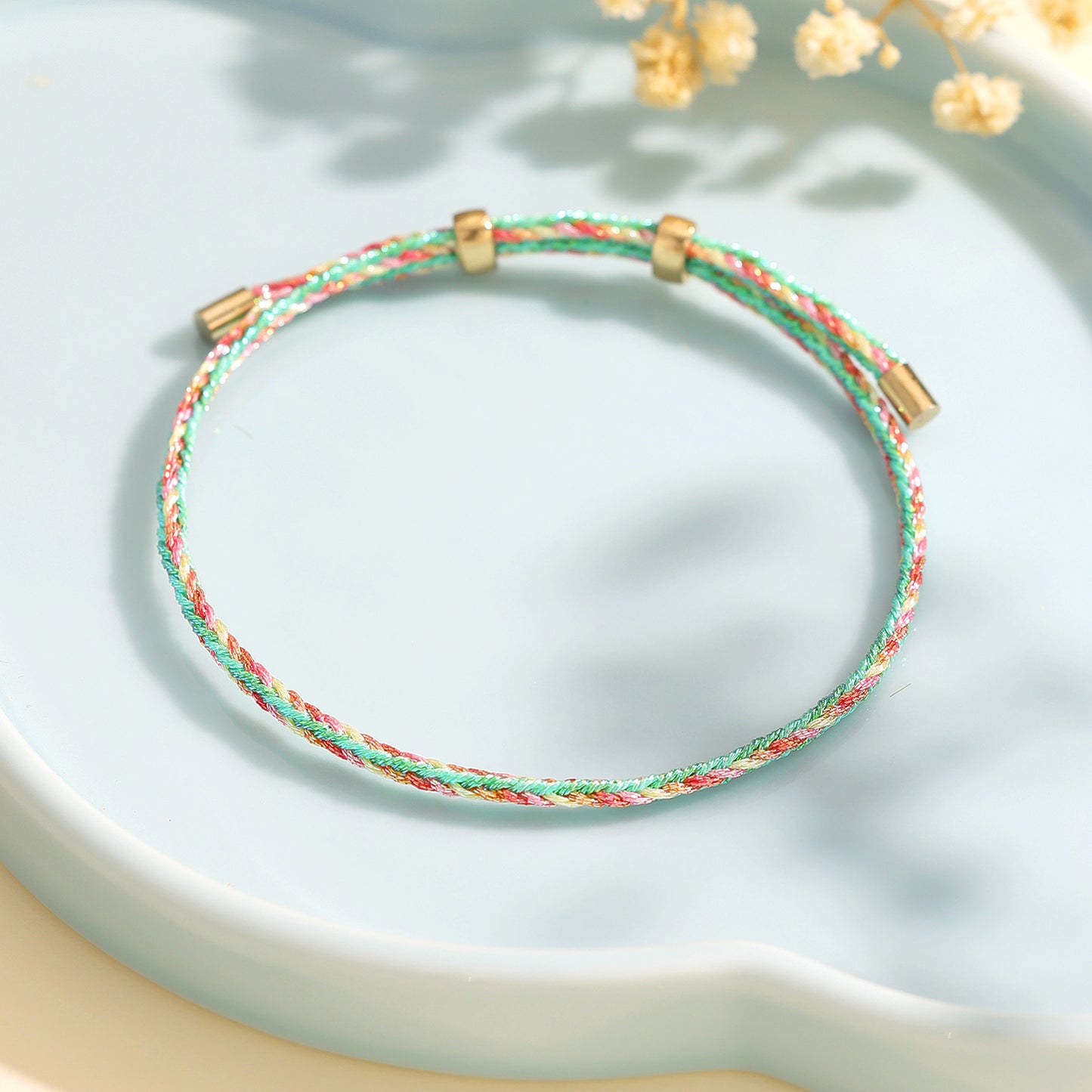 Women's & Men's Colorful Rope Hand-woven Magic Color Line Carrying Strap Bracelets