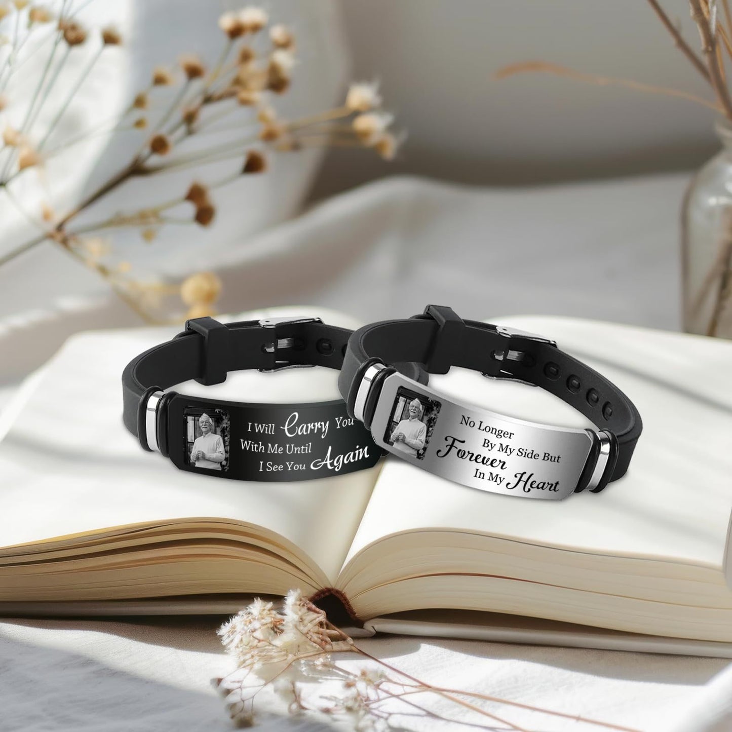 Steel Elbow Color Printing Incentive Gift Adjustable Silicone Strap Lettering Bracelet