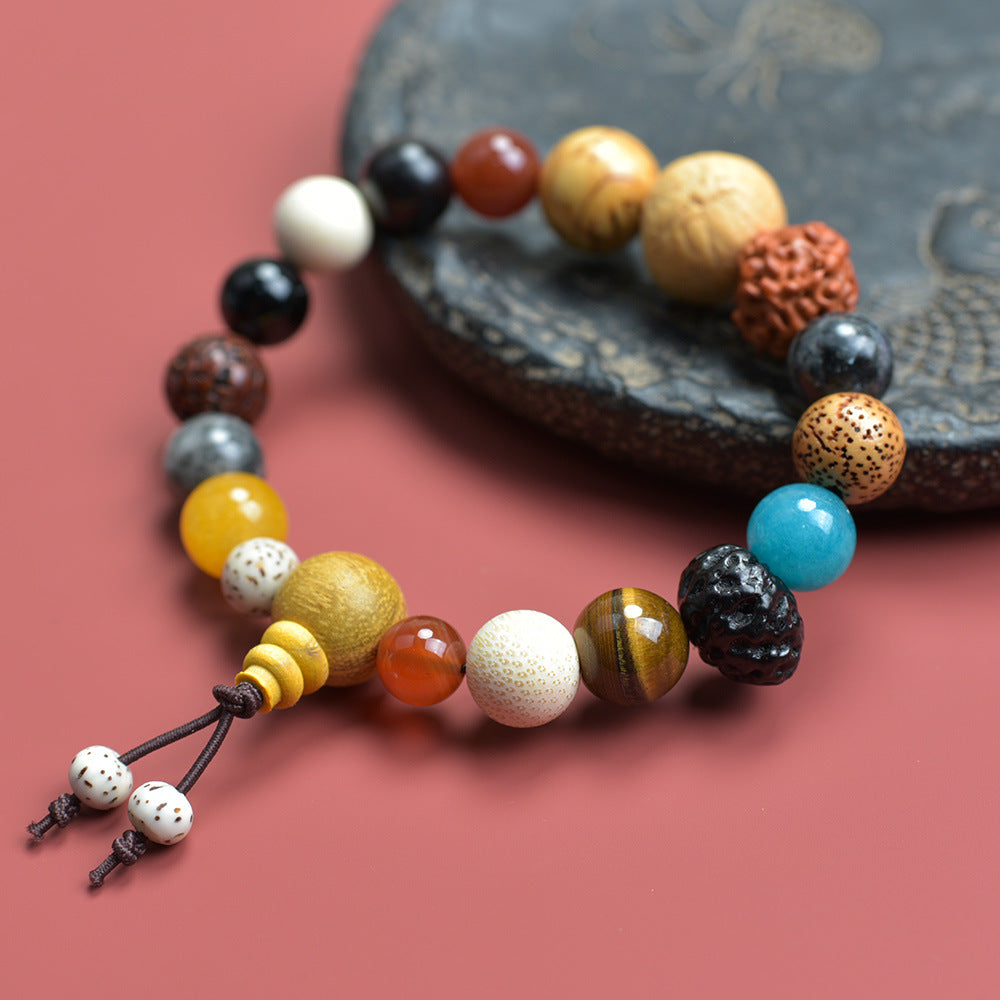 Seed Bodhi Female Eighteen Prayer Beads Charm Bracelet