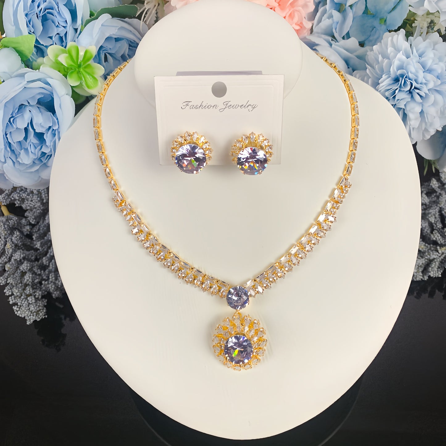 Luxury Light Elegant Zircon Bridal Classic Necklaces