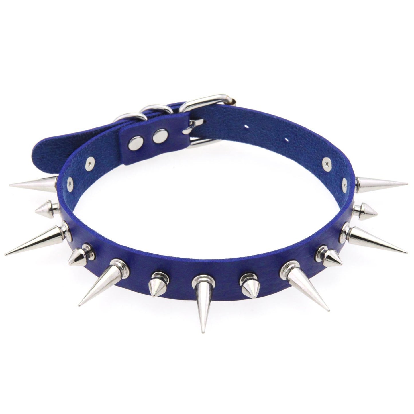 Style Punk Leather Nail Neckband Clavicle Necklaces