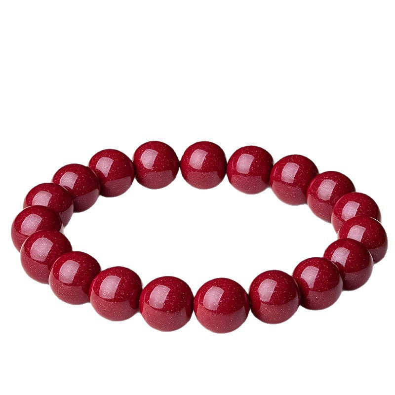 Women's & Men's Ore Cinnabar Purple Gold Sand Single Circle Simple Original Bracelet
