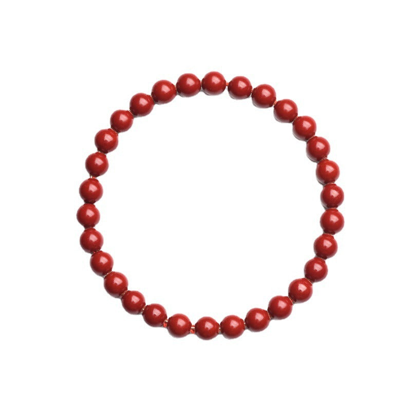 Women's & Men's Cinnabar Purple Gold Sand Single Circle Simple Buddha Beads Light Bracelet