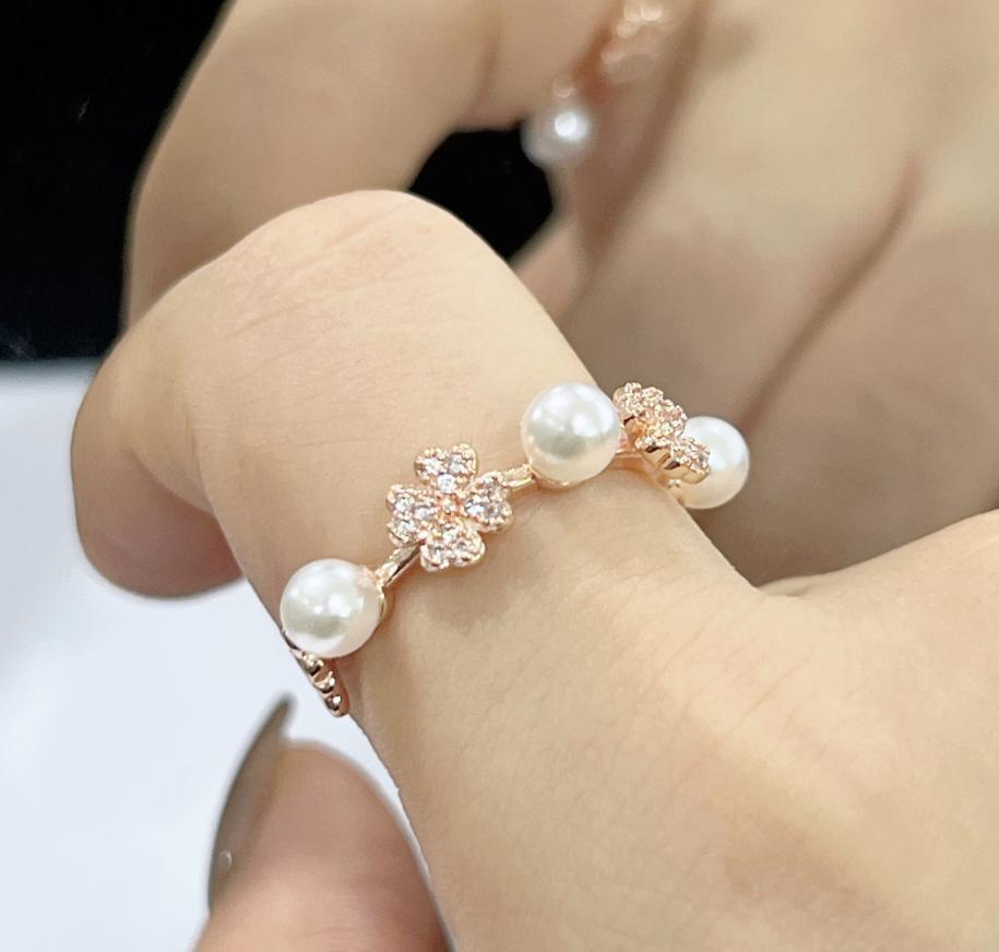 Zircon Copper Material Light Luxury High Sense Personalized Rings