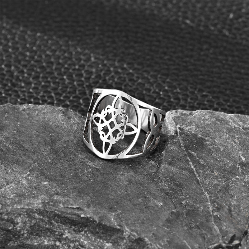 Hollow Witch Artistic Ethnic Style Personalized Ring