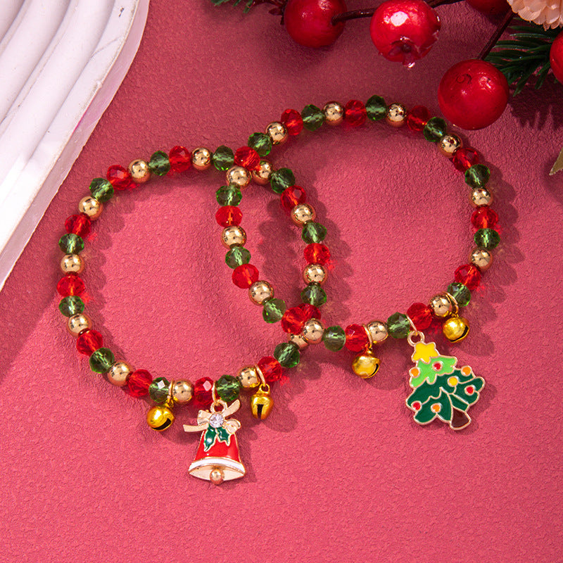 Clay Crystal Stacked Band Suit Santa Bracelets