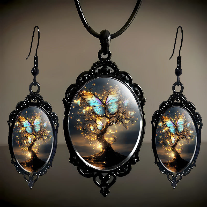 Fashion Elegant Glass Suite Romantic Gift Jewelry Set