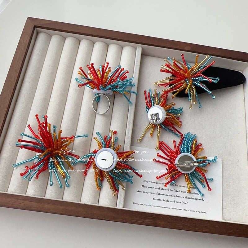 Women's Brilliant Fireworks For Holiday Sense Of Ceremony Ear Clip Stud Earrings