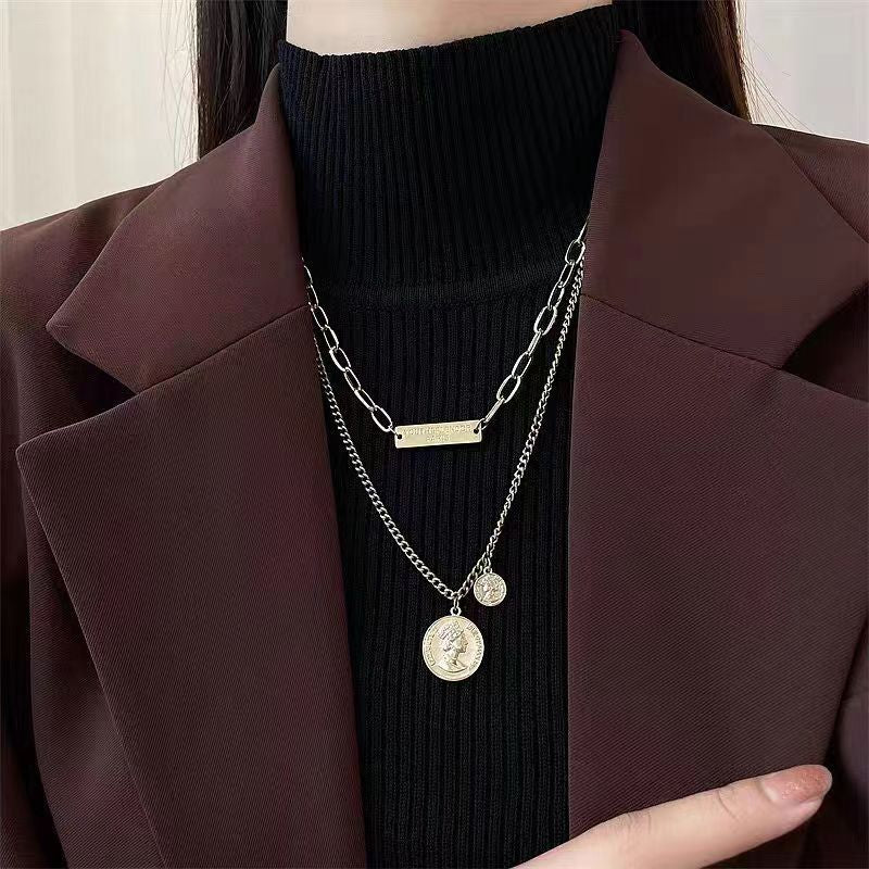Titanium Steel Design Sense Versatile Personality Hip Hop Niche Clavicle Necklaces