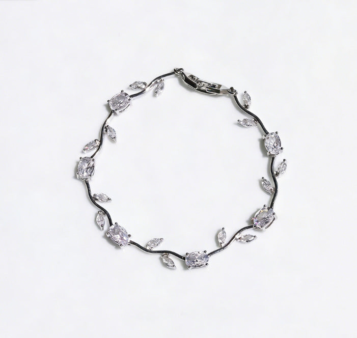 Tulip Colorful Crystals Gem Flower Light Bracelet