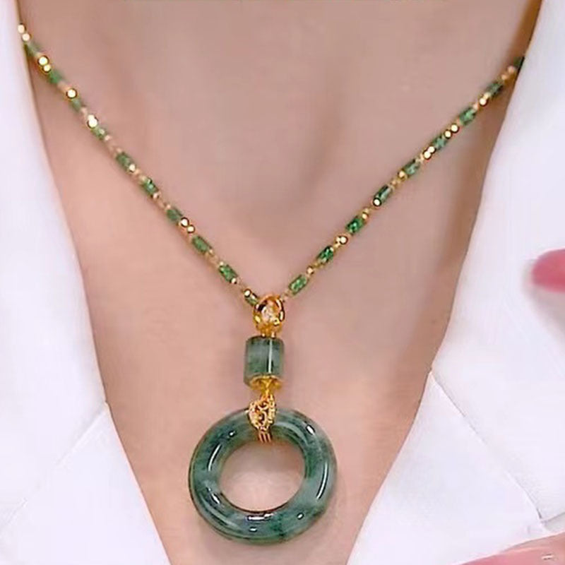 Jade Bamboo Graceful Fashionable Personalized Clothing Necklaces