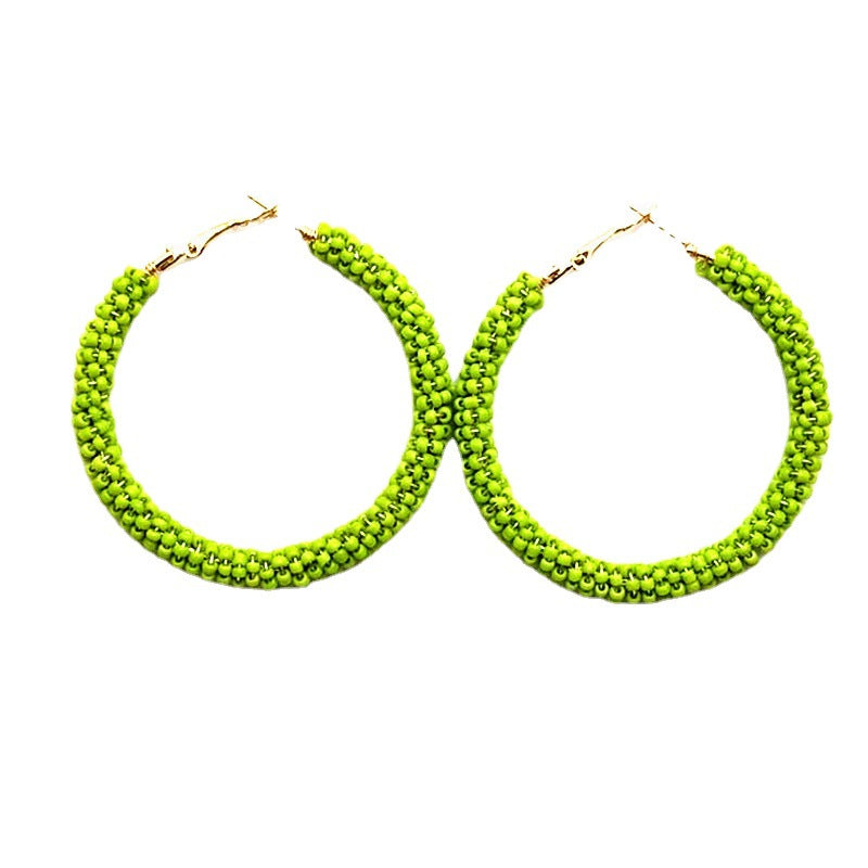 Trendy Bead Ear Bohemian Elegant Circle Earrings