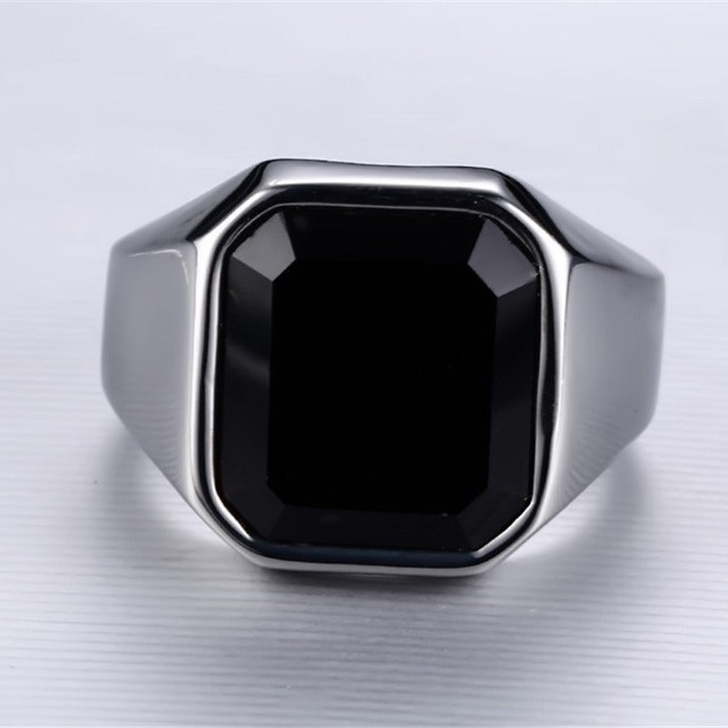 Fashionable Exquisite Black Gold Zircon Simple Rings