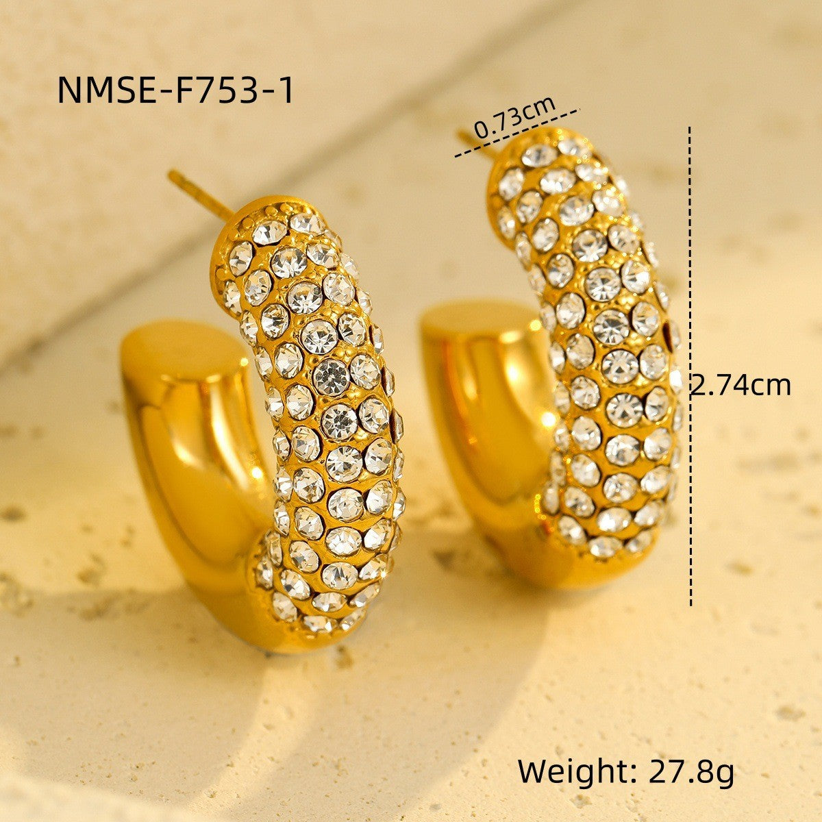 Stainless Steel Retro Shaped Rhinestone Zircon Light Luxury Rings
