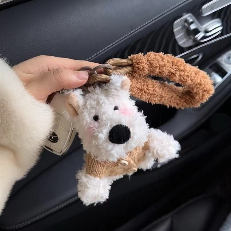 Highland Scrawled Puppy Plush Doll Backpack Cute Hanging Ornaments