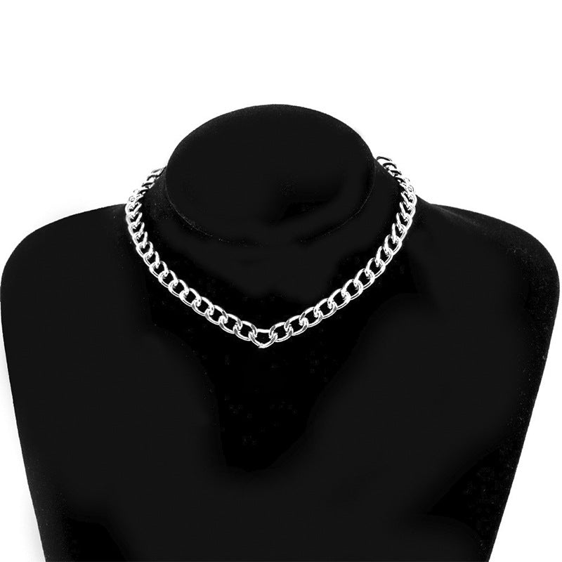 Punk Thick Chain Simple Vintage Sweater Creative Geometric Necklace
