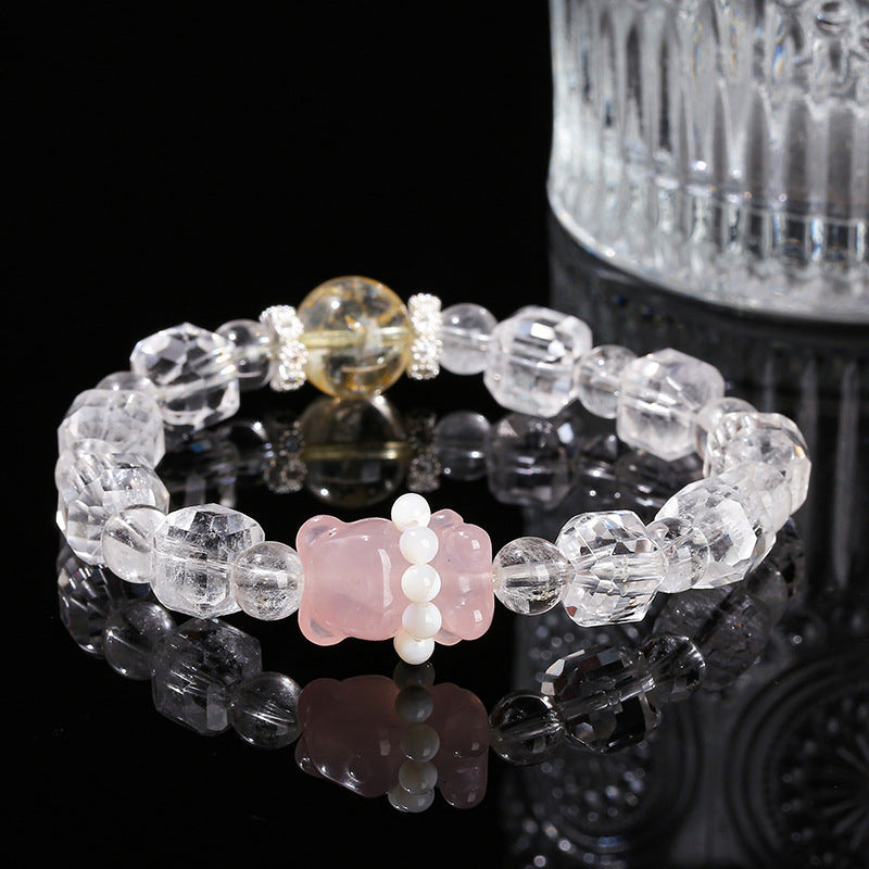 Jewelry Natural Star Light Pink Crystal Bracelets