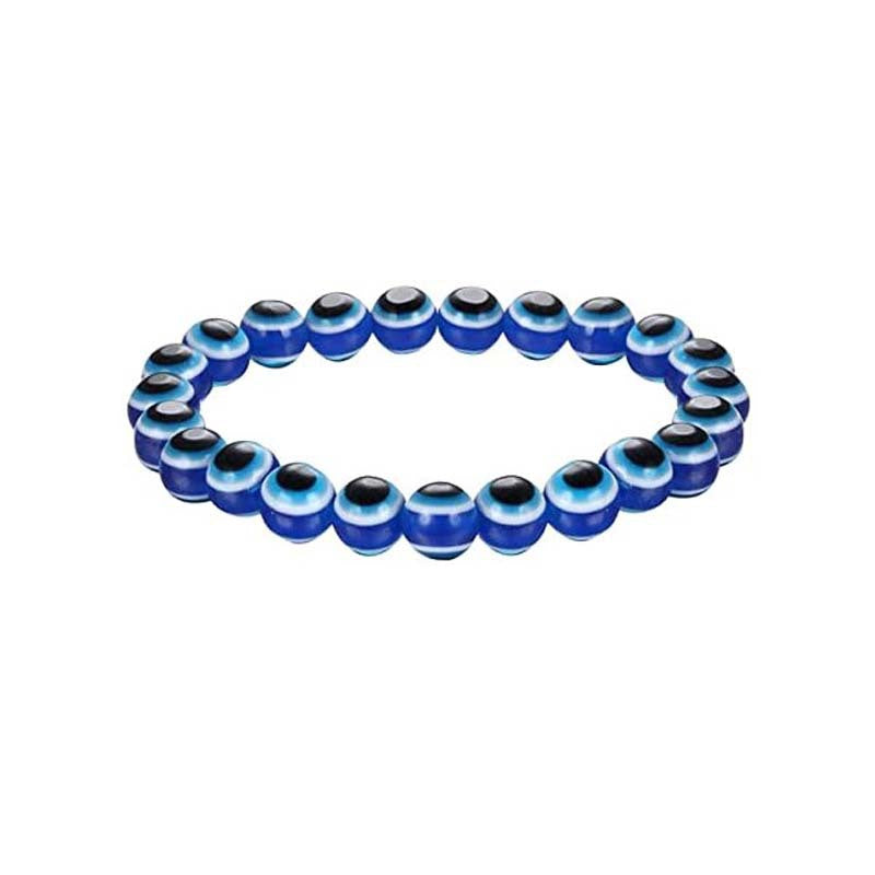 Devil Eye Fatima Palm Beaded Resin Turkish Blue Eyes Elastic Bracelets