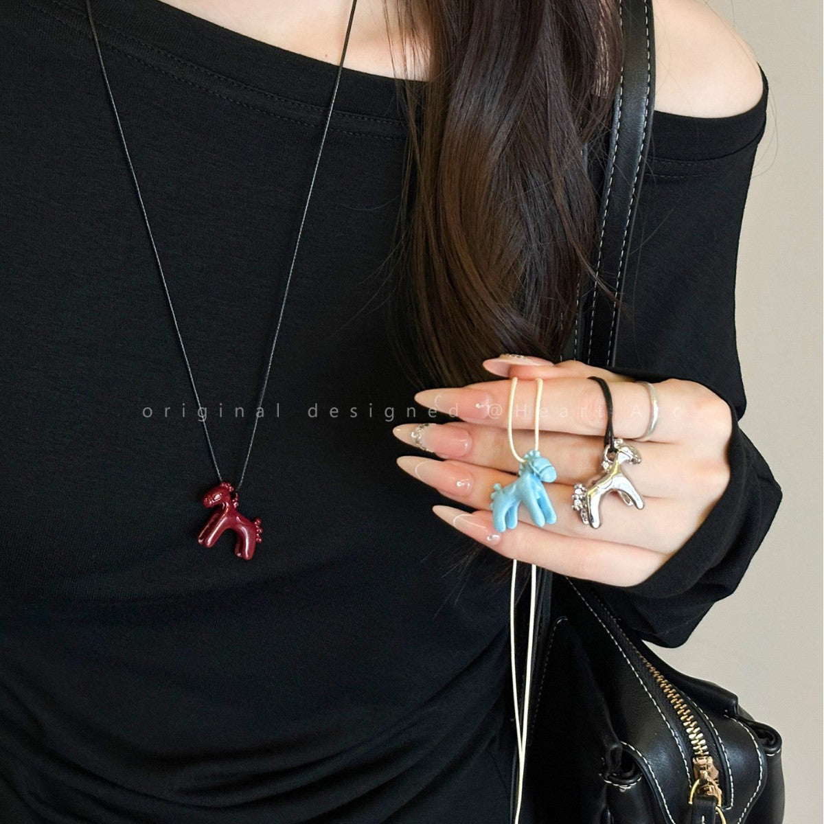 Women's & Children's Fun Three-dimensional Pony Halter Sweater Chain Necklace