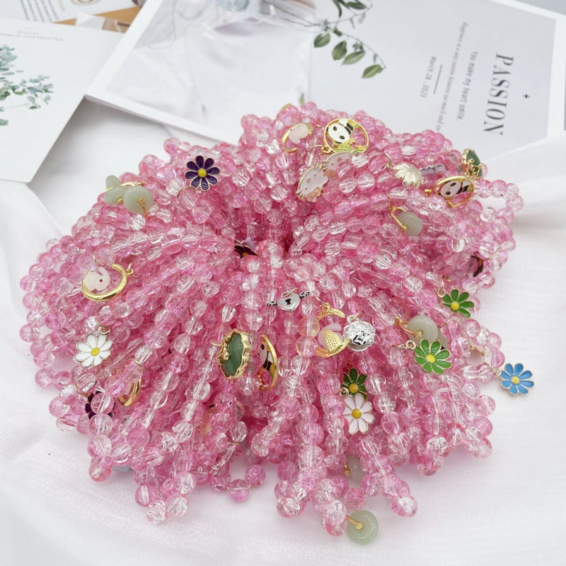 Camellia Little Daisy Crystal Girlfriends Color Glass Chipping Bracelet