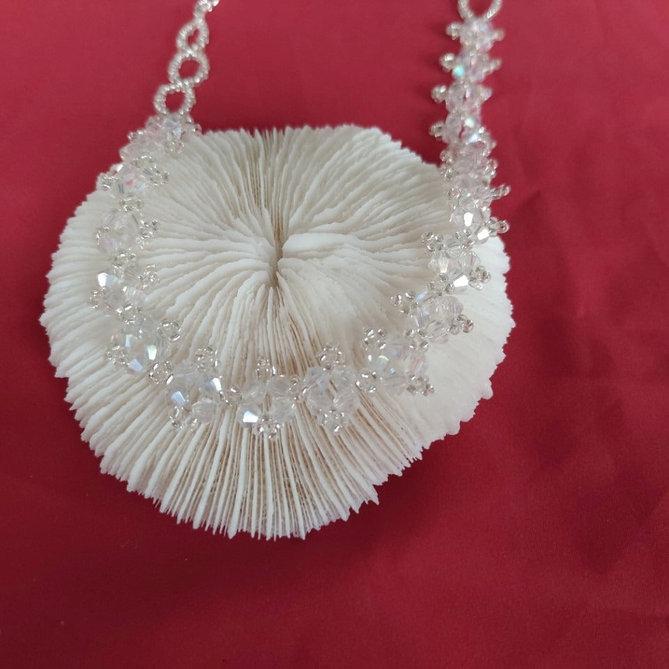 Women's Simple Cold Style Crystal String Beads Short Hair Band Lace Necklaces