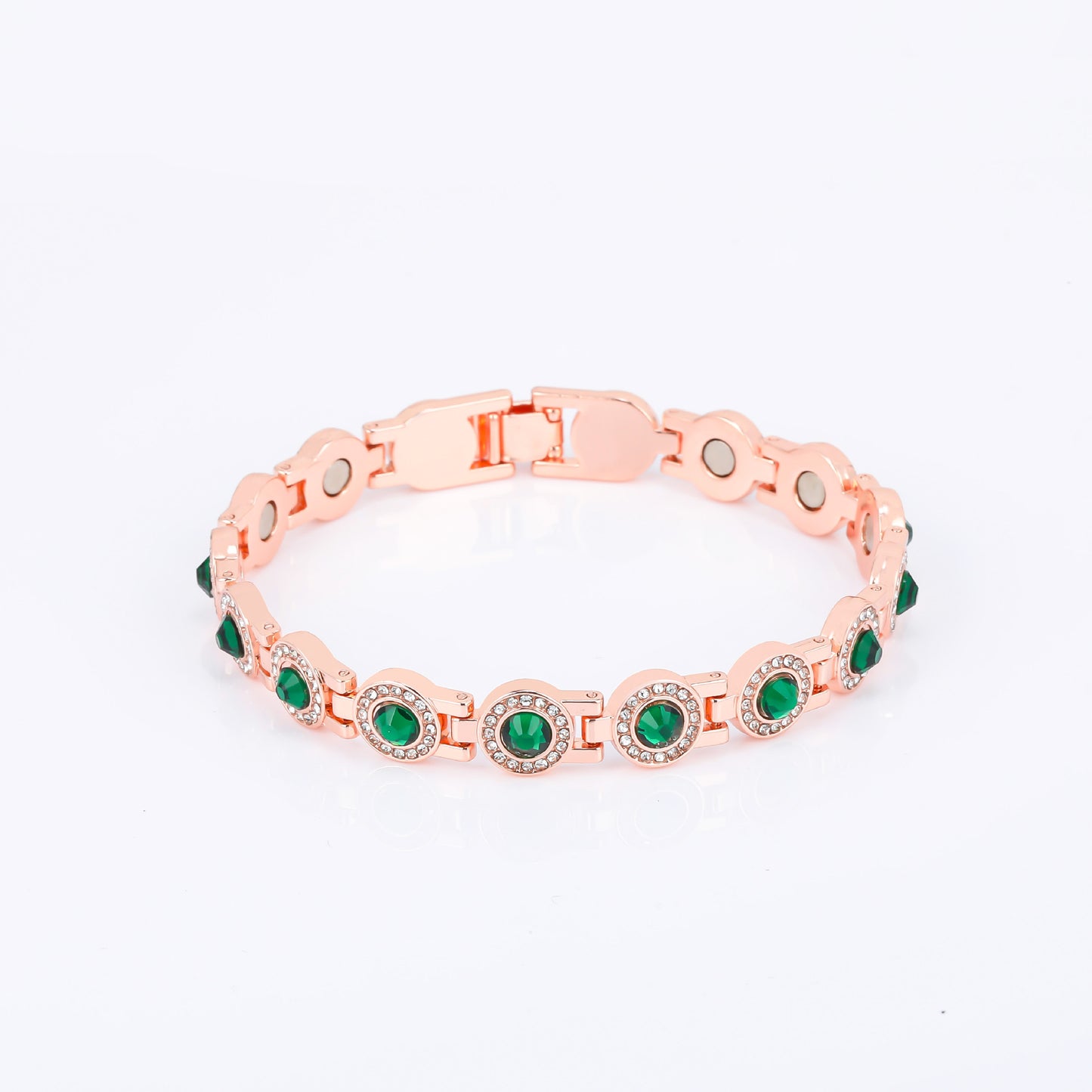 Women's Round Full Diamond Magnet Fashion Single Bracelet