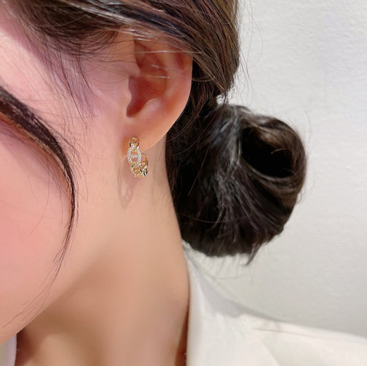 Letters Small Ear Cute Fashion Exquisite Earrings