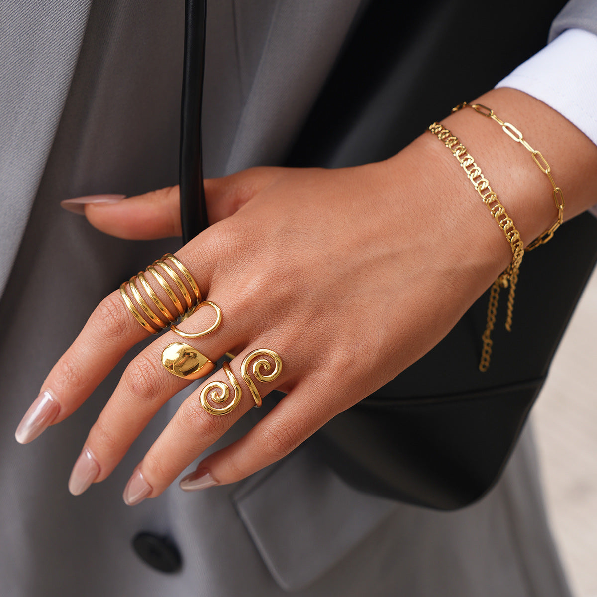 Niche High-grade Light Luxury Packaging Female Line Rings