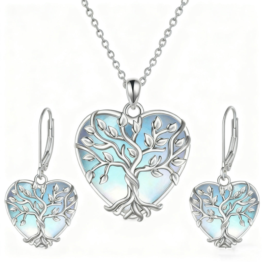 Personality Affordable Luxury Senior Love Tree Of Life Jewelry Set